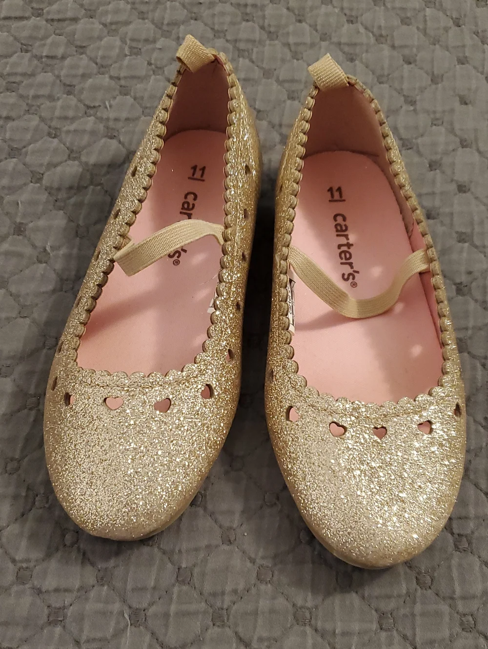Carter's Gold Glitter Ballet Flats Size 11